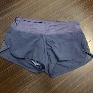 Blue Lululemon speed short